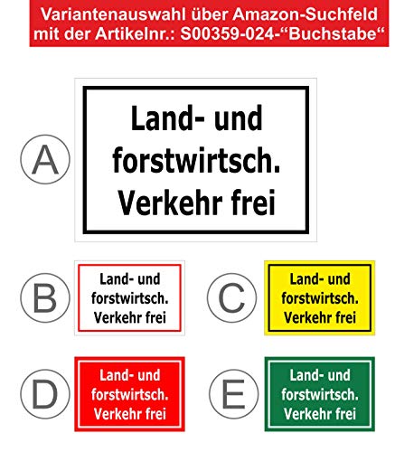 Melis-Folienwerkstatt Schild Land- forstwirtsch. Verkehr - 30x20cm - 3mm Aluverbund â 20 VAR S00359-024-E – Bild 4