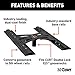 CURT 16220 X5 Gooseneck to 5th Wheel Adapter for Double Lock EZr Hitches, Industry-Standard Base Rails, 20,000 lbs