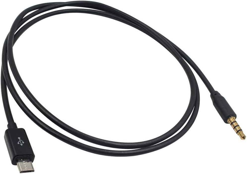 Duttek Cable de Salida de Audio de 3.5 mm, 4 Polos 3.5 mm Macho a Micro