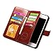 Joopapa iPhone 7 Plus Case, iPhone 7 Plus Wallet case, Pu Leather Magnet Stand Wallet Credit Card Holder Flip Case Cover Built-in 9 Card Slots Case for Apple iPhone 7 Plus (Brown)
