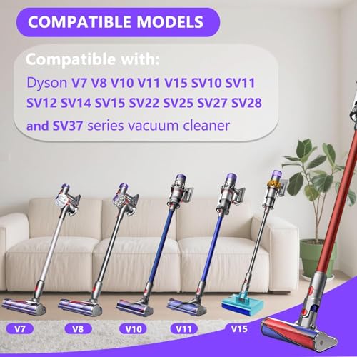 Soft Roller Brush Head for Dyson V7 V8 V10 V11 V15 SV10 SV11 SV11 SV12 SV14 Cordless Vacuum Cleaner Replacement Accessory for Dyson Quick Release Vacuum Cleaner Head Suitable for Hard Floor