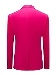 MOGU Mens Pink Suits Slim Fit 3 Piece US Size