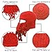 GIANCOMICS Funny Tentacle Octopus Beanie Crochet Knit Beard Hat Fisher Cap Wind Ski Mask Red