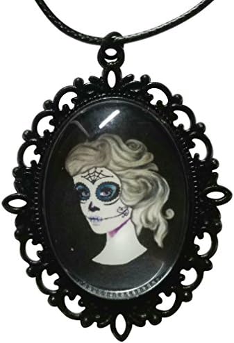 KozyChic Sugar Skull Cameo Necklace