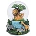 Elanze Designs Lions Zebras Elephants and Giraffes 100MM Sturdy Wind Up Music Glitter Water Snow Globe Tabletop Dresser Figurine Decoration Plays Tune Born Free