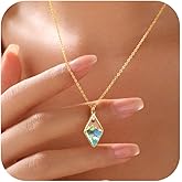 Mountain Mustard Seed Necklace 925 Sterling Silver Faith Christian Necklace for Women 14K Gold Plated Geometric Rhombus Pendant Necklace Jewelry Baptism Confirmation Religious Mothers Day Gifts