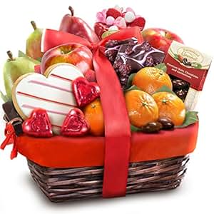 Amazon.com : Valentine Treasures Fruit Gift Basket ...