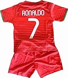 2014 Cristiano Ronaldo Home Portugal Football Soccer Kids Jersey & Short (10-11 YEARS)
