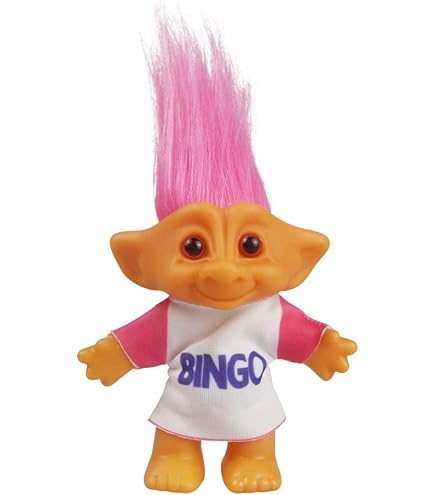 Amazon.com: Russ Lucky Pink Haired Small Troll Doll 2 Inches Tall