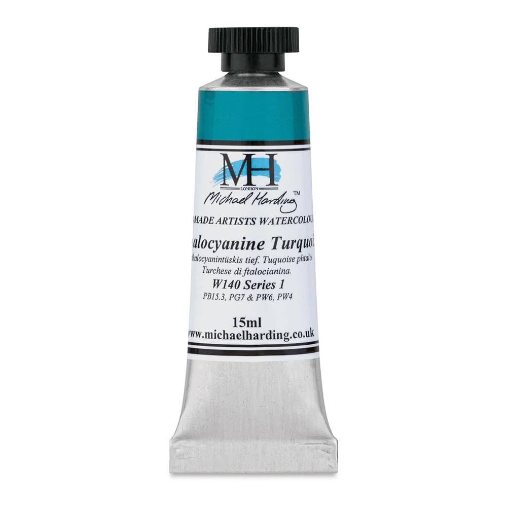 Michael Harding Professional Watercolors - 15ml Tubes (Phthalocyanine Turquoise)