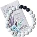 Subherban Essential Oil Lava Rock Diffuser Bracelet - HANDMADE IN THE USA - Aromatherapy Gemstone Bracelets for Women - Relaxation Gift for Women