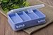 LazyMe Large Pill Box Medicine Organizer 2 Layer Air Tight Weekly Lock Case (White) (Blue)