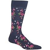 Hot Sox Mens Santa Flamingos Socks, 1 Pair, Mens Shoe 6-12.5