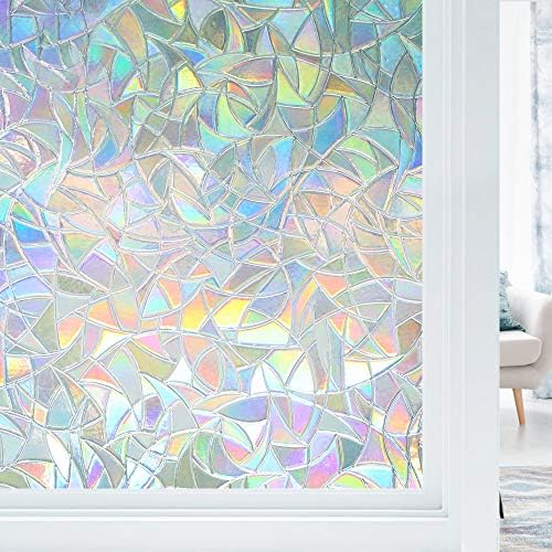 Haton Window Film Privacy Rainbow Static Window Cling