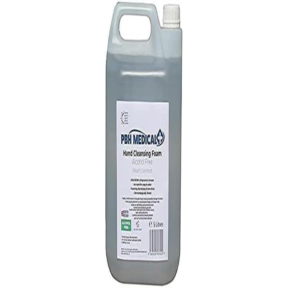 PBH Medical Alcohol Free Hand Cleansing Foam - 5 Litre - 1 Bottle