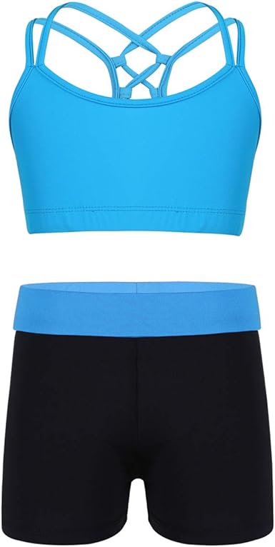 girls sports bra and shorts