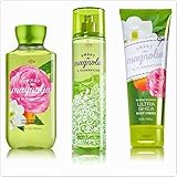 Bath & Body Works Sweet Magnolia & Clementine Fine Fragrance Mist 8 Fl Oz, Bath & Body Works Sweet Magnolia & Clementine Shea & Vitamin E Shower Gel 10 Fl Oz, and Bath & Body Works Sweet Magnolia & Clementine Shea & Vitamin E Lotion 8 Oz Combo Gift Set