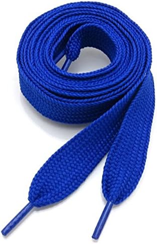 3 Pair Athletic 45" 114 CM Thick Flat Shoe Lace 3/4" Royal Blue