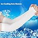 COME-ON 2-Pairs Unisex Outside Athletic Hand Cover Cooling UV Protection Arm Sleeves(1 Pair White + 1 Pair Black)