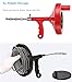 Dr.Drain VEDRAU01A1 Augers Plumbing Snake Pipe Cleaner Household Spring Cable with Gloves, Red