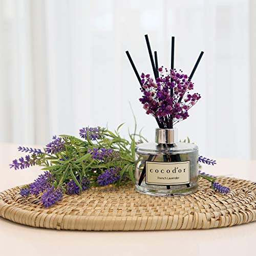 Cocod'or Preserved Real Flower Reed Diffuser, Lovely Peony Reed Diffuser, Reed Diffuser Set, Oil Diffuser & Reed Diffuser Sticks, Home Decor & Office Decor, Fragrance and Gifts, 6.7oz - Thumbnail 5