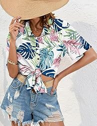 LILYCHIC Women's Hawaiian Shirts Outfits Luau Party