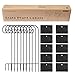 Homemaxs Plant Label, 10pcs Garden Markers Signs Weatherproof Reusable Natural Slate Hanging Tags on Metal Hanger Rod Stakes Garden Labels for Flower Bed, Pots, Planters