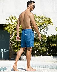 SILKWORLD Mens Swimming Trunks with Compression