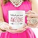MAUAG Inspirational Mug - Unleash Inner Awesome Funny Quote Ceramic Coffee Cup White, 14 Oz