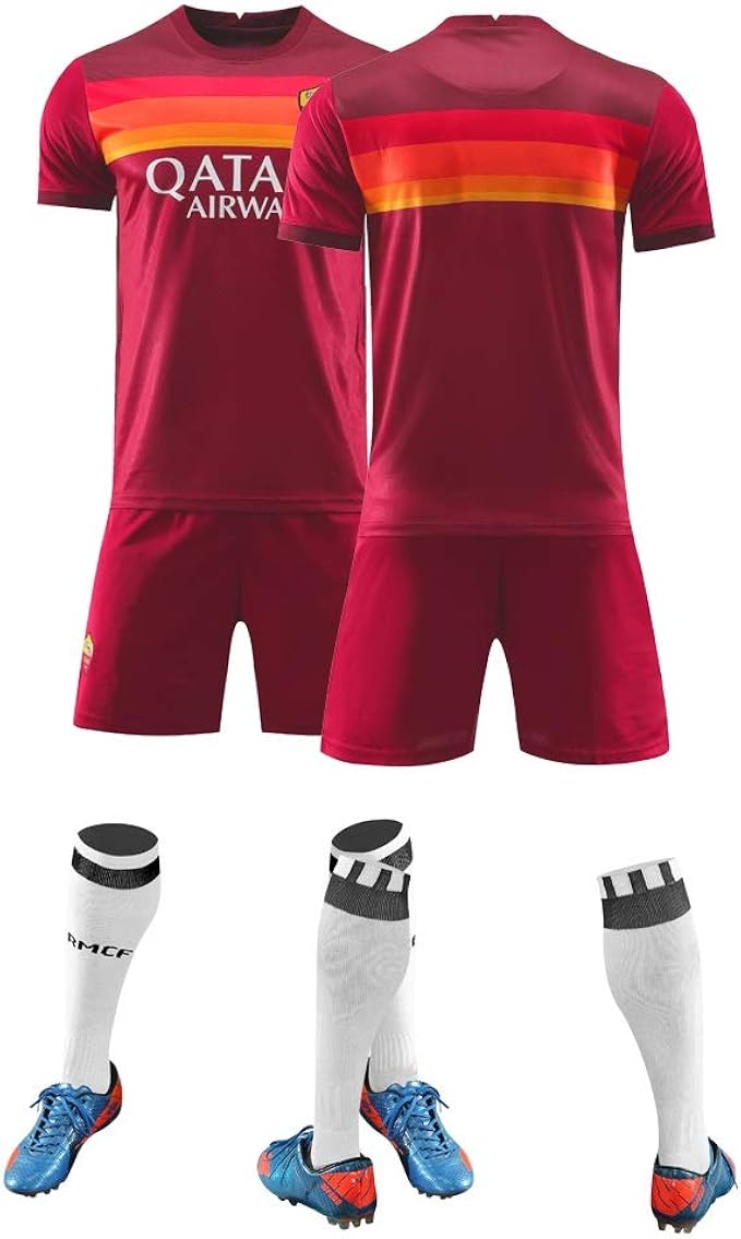 Amazon Jersey 21シーズン 半袖ジャージ A S Roma 上下セット ファン衣装 サッカースーツスーツ 男性用 チームスーツ ホーム サイクル 自転車 サイクルジャージ 通販