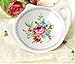 Set of White Porcelain Ceramic with Flower Trim Teapot-Shaped Tea Bag Holder Tea Bag Coasters, Spoon Rests; Classic Tea Time Saucer Seasoning Dish Set (TYGZ)
