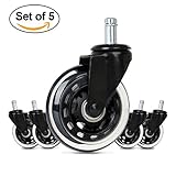 Cusfull Premium Office Chair Caster Wheels Replacement Standard Size Heavy Duty & Safe for Any Floor(Set of 5)