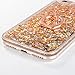 iPhone 6s Plus Case,DAMONDY Cute 3D Moving Rhombus Diamond Stars Bling Liquid Glitter Floating Slim Soft Frame Hard Back Cover with Ring Holder Kickstand Case for iPhone 6 Plus 6s Plus-diamond gold