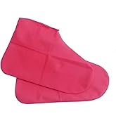 Reusable Non-Slip Rain Shoe Covers, Waterproof Overshoes for Men & Women, Travel-Friendly Protection for Hiking, Gardening, Cycling - All-Weather Slip-On Design Fits Most Sizes (Red)