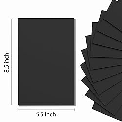 Do²ping Black Foam Sheets Crafts, 8.5x5.5 Inch Eva