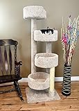 New Cat Condos 190209 Large Cat Tower with 4 Easy to Access Spacious Perches