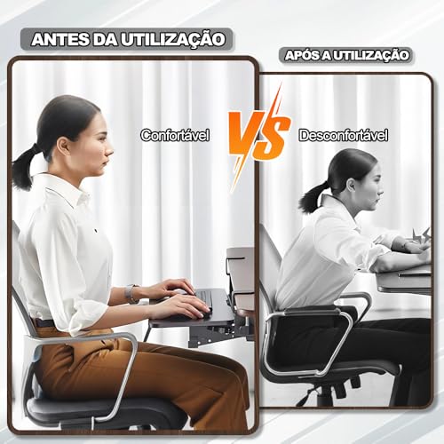Bandeja de Teclado E Mouse com Grampo C, Suporte para Teclado, Extensor de Mesa, Bandeja de Teclado Deslizante Sob a Mesa
