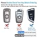 Uxinuo for BMW Key Fob Cover, Full Protection Soft TPU Key Fob Case Compatible with BMW Keyless Remote Control Smart Key New 7 Series X1 X5 X6 M5 M6 and 5 Series 2018 (Blue)