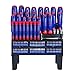 WORKPRO W000806A 100-Piece Screwdriver Set With Magnetic Tips And Bits, Storage Rack Included, Red/Blue