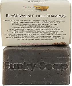 Black Walnut Solid Shampoo Bar For Dark Hair, Natural &amp; Handmade, Approx 120g