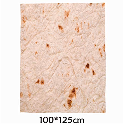 Round Tortilla Throw Blanket for Kids and Adults - 100125cm, Photo-Realistic Tortilla Blanket Tortilla Beach Towel Cozy Blanket Food Creations
