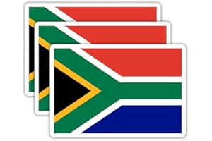EMMACELA (3PCS) South Africa Flag stickers, Countries Flag Stickers - Waterproof Vinyl Decals For Laptops, Tumblers, Water Bottles, Books, Scrapbooks, Size 3 x 2 Inch