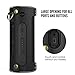 MoKo Carrying Case for JBL Flip 3 , Portable Speaker Cover PU Leather Protective Bag Sleeve Skins, with Holding Strap & Carabiner, Black