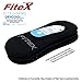 FITEXTREME 3 Pack Womens DryCool Cushioned Thick No Show Socks Non Slip Black S