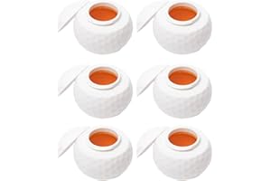 6 Pcs 1.5oz Golf Ball Shaped Shot Glass,Novelty Golf Ball Shot Glasses with Lid,Perfect Present for Golf Enthusiasts,Funny Pe