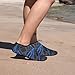 JustOneStyle NBERA Barefoot Flexible Water Skin Shoes Aqua Socks for Beach Swim Surf Yoga Exercise (8.3XL (US W:10.5~11 M:9.5~10.5), Blue Black)