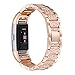 bayite Bling Bands Compatible Fitbit Charge 2, Replacement Metal Bands with Rhinestone Bracelet, Rose Gold