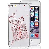 iPhone 6 Case, Aroncent White Snowflake Gift Box Pattern Gel TPU Rubber Flexible Slim Soft Case for Apple iPhone 6 4.7 Inch