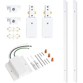 VANoopee 6.6FT H Track Lighting Rails with Floating Canopy Connector, White | H Type Track Lighting Kit | End Caps, Live End Feeds, I T &amp; L Connectors Included | H Style Track System Compatible