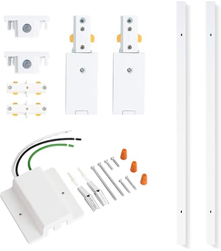 VANoopee H-Track Live End Feed Connector Schwarz | Verbinder Für Einzelkreis-H-Schienensysteme | Einfache Installation